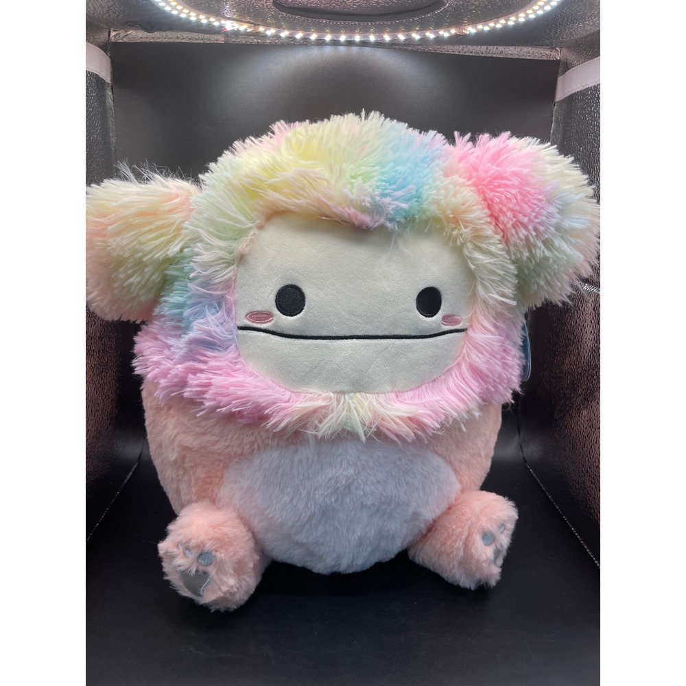 Squishmallows Fuzz-A-Mallows Diane the Bigfoot Rainbow Plush 12 Inch NEW NWT